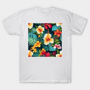 Tropical Flowers Pattern 17 T-Shirt